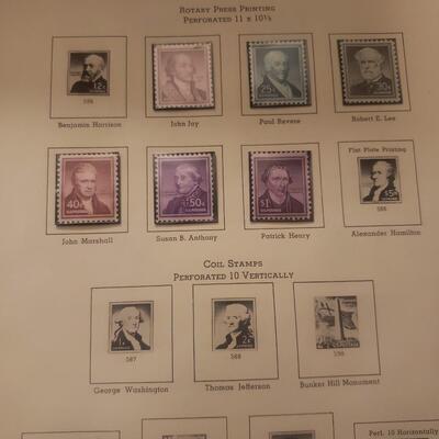 Minkus 1968 American regular issue stamp album 30 m&u stamps