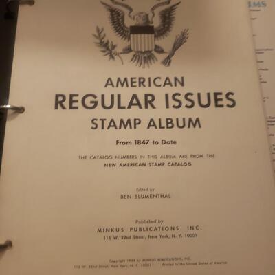Minkus 1968 American regular issue stamp album 30 m&u stamps