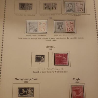 Minkus 1968 American regular issue stamp album 30 m&u stamps