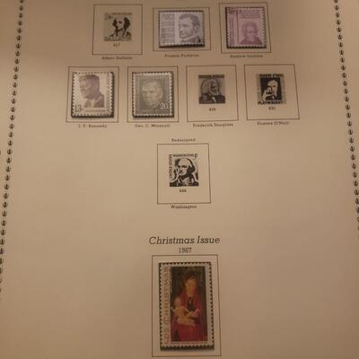 Minkus 1968 American regular issue stamp album 30 m&u stamps