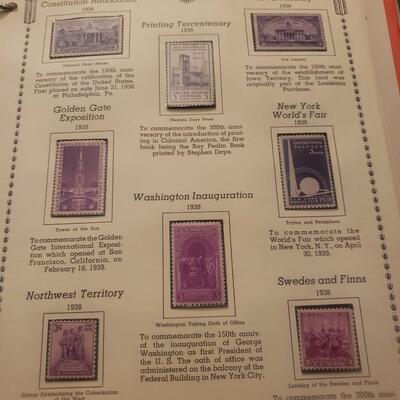 Minkus 1968 1893-1964 American commemorative stamp album 334 stamps m&u
