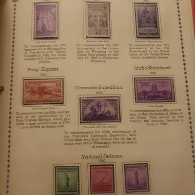 Minkus 1968 1893-1964 American commemorative stamp album 334 stamps m&u