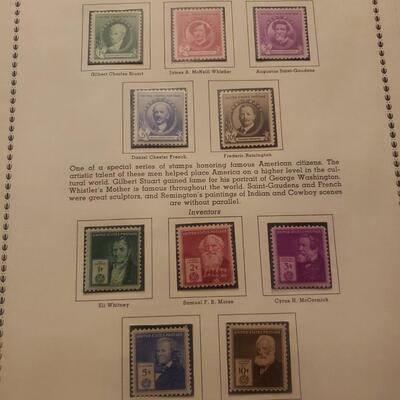 Minkus 1968 1893-1964 American commemorative stamp album 334 stamps m&u
