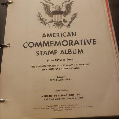 Minkus 1968 1893-1964 American commemorative stamp album 334 stamps m&u
