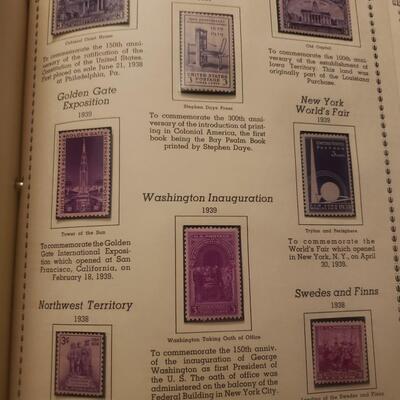 Minkus 1968 1893-1964 American commemorative stamp album 334 stamps m&u