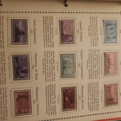 Minkus 1968 1893-1964 American commemorative stamp album 334 stamps m&u