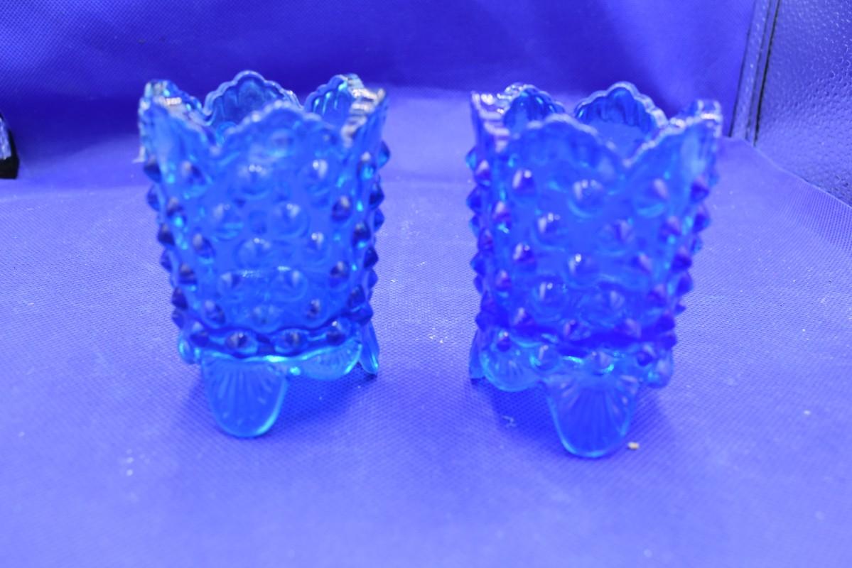 Bright Blue Tealight Candle Holders