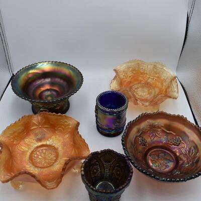 Orange and Purple glassware