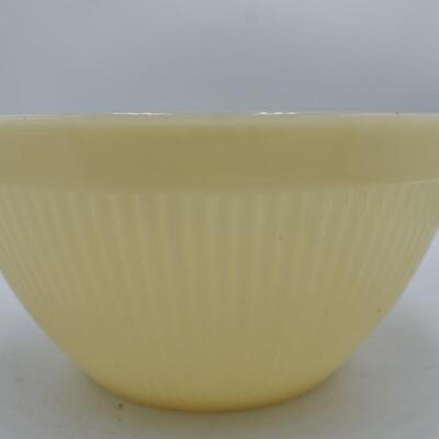 yellow ribbed bowl