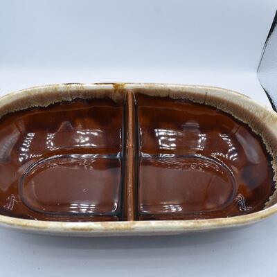Brown Divided Bowl Lot
