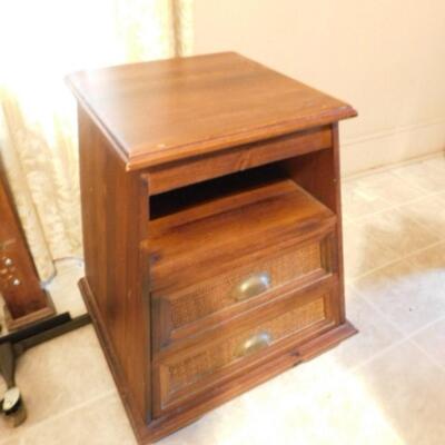 Contemporary Design Pier One Wood Finish Bedside Table