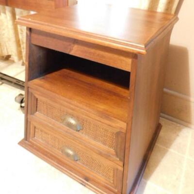 Contemporary Design Pier One Wood Finish Bedside Table