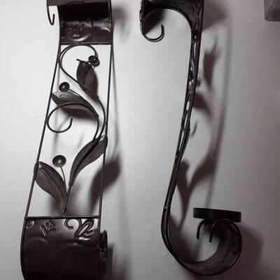 2 19in tall metal candle holders