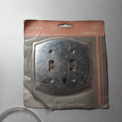 Donner solid brass chrome plated double light switch