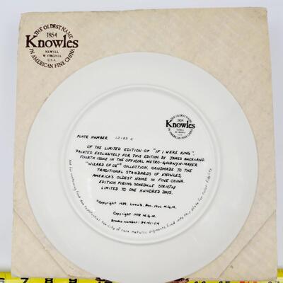 KNOWLES "IF I WERE KING" WIZARD OF OZ COLLECTORS PLATE