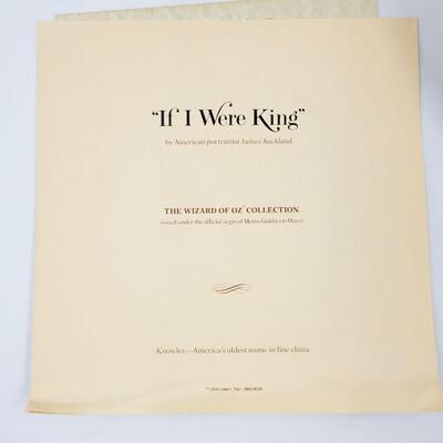 KNOWLES "IF I WERE KING" WIZARD OF OZ COLLECTORS PLATE
