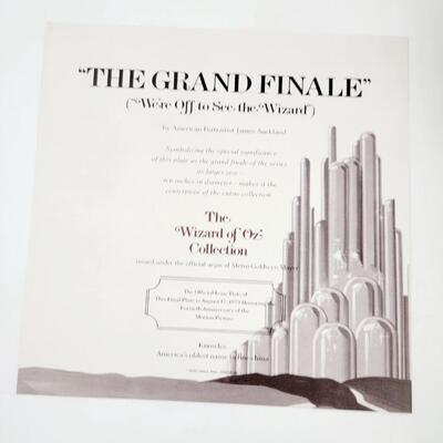 KNOWLES "THE GRAND FINALE" WIZARD OF OZ COLLECTORS PLATE