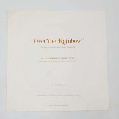 KNOWLES "OVER THE RAINBOW" WIZARD OF OZ COLLECTORS PLATE
