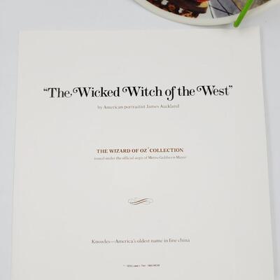KNOWLES "THE WICKED WITCH OF THE WEST" WIZARD OF OZ COLLECTORS PLATE n