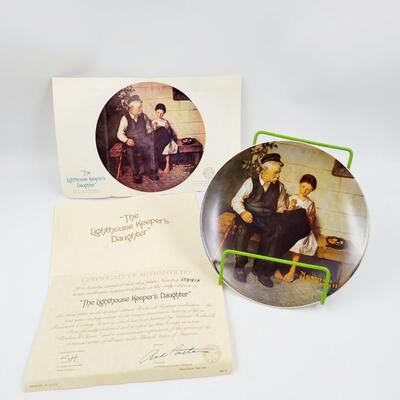 KNOWLES "THE LIGHTHOUSE KEEPERS DAUGHTER" NORMAN ROCKWELL COLLECTORS PLATE