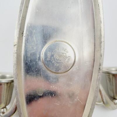 CARR CRAFT NEW ENGLAND PEWTER WALL CANDLE HOLDERS