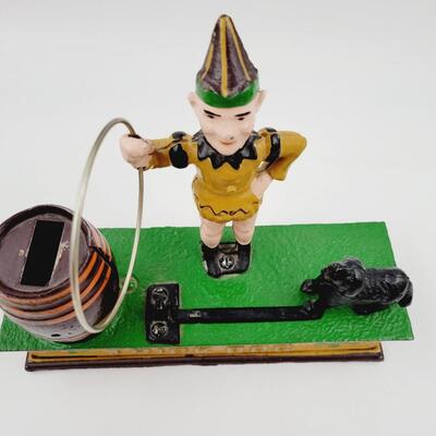 MADE IN TAIWAN CAST IRON BANK TRICK DOG