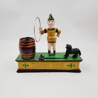 MADE IN TAIWAN CAST IRON BANK TRICK DOG