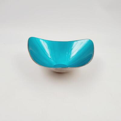 BEAUTIFUL REED & BARTON SILVER PLATE & TURQUOISE COLORED BOWL