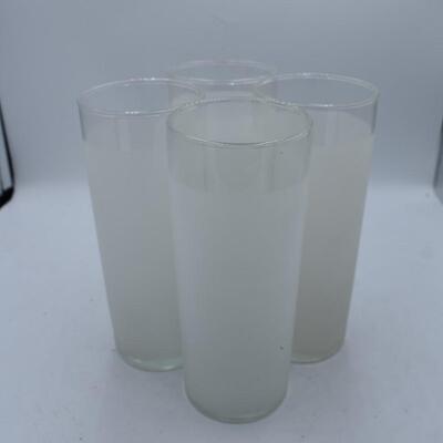 Frosted glass tumblers