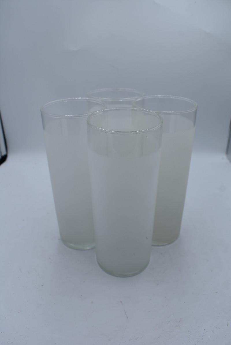 Frosted glass tumblers