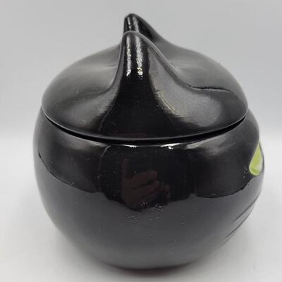 Black Cat Halloween Cookie Jar