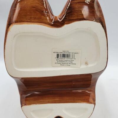 Popular Creations Western Boots and Hat Cookie Jar