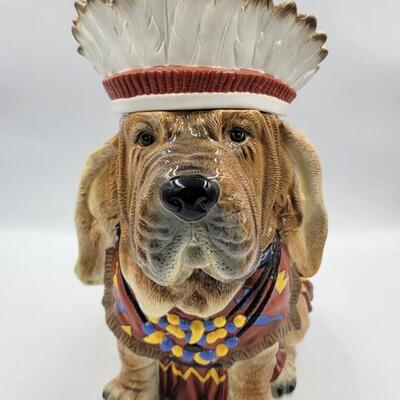 Appletree Designs Native American Dog Cookie Jar