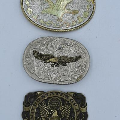 Belt buckles eagels