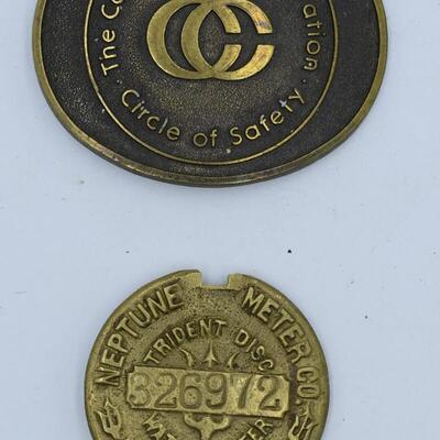 Belt buckles gold water meter and CC