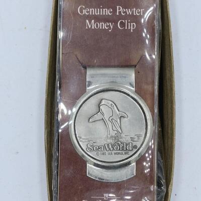 Genuine pewter money clip
