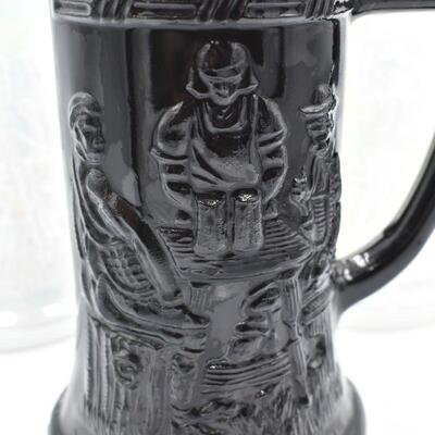 2 white, 1 black big mugs