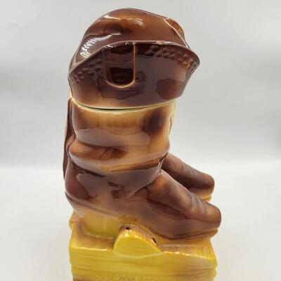 American Bisque Cowboy Boots Cookie Jar