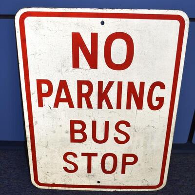 No Parking Bus Stop Sign