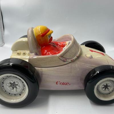 CocaCola Race Car Cookie Jar