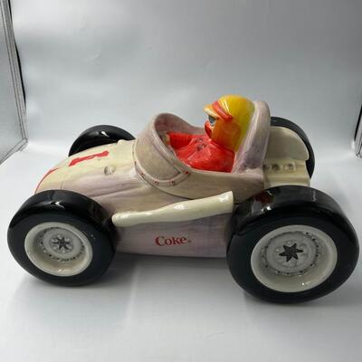 CocaCola Race Car Cookie Jar