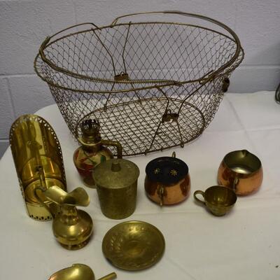 Brass Lot w/ Basket