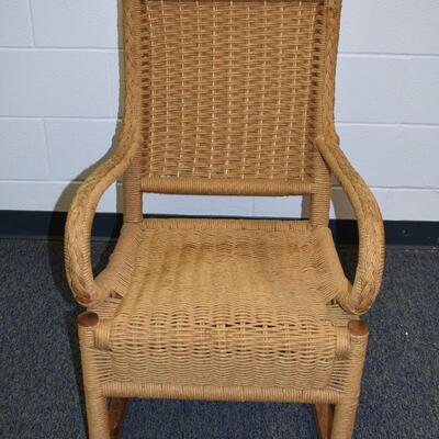 Beatiful Trimmed Wicker Rocker