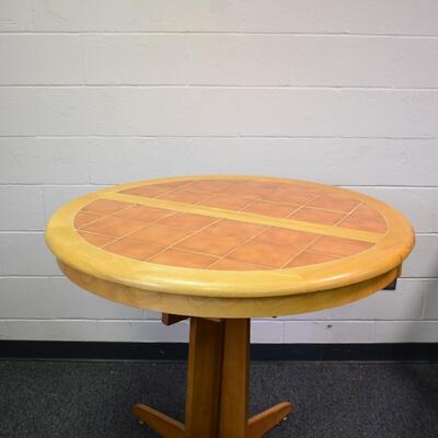 Tile Inlaid Bar Top Table