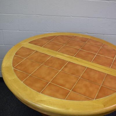 Tile Inlaid Bar Top Table