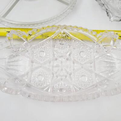VINTAGE CLEAR GLASS DISH BUNDLE