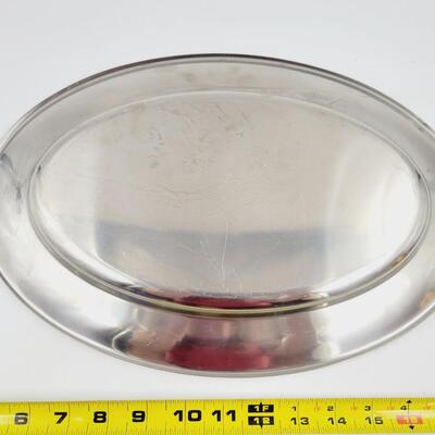 VINTAGE STAINLESS STEEL SERVING DISH