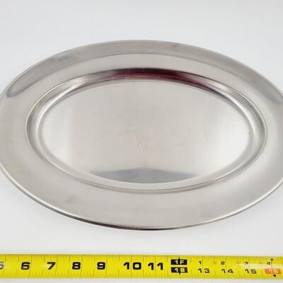 VINTAGE STAINLESS STEEL SERVING DISH