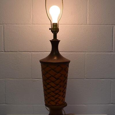 Brown Basket Weave Lamp