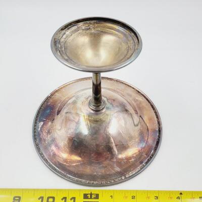 UNAMED SILVERPLATE CANDY OR JUNK HOLDER